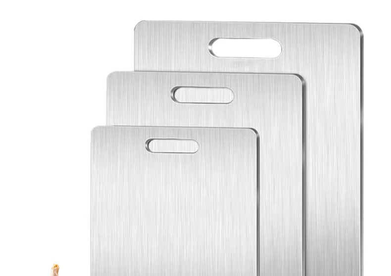 Manufacturer Wholesale Cross-Border 201 Stainless Steel Cutting Board, Thickened Anti-Mold Antibacterial Double-Sided Chopping Board, Kitchen Cutting Board
