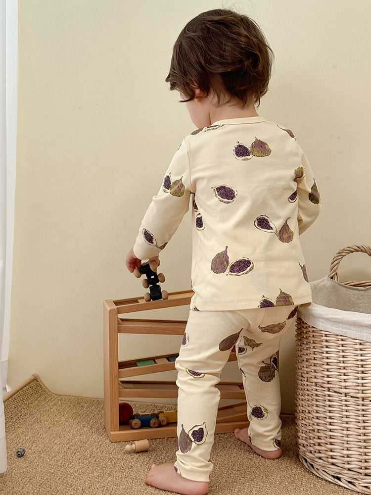 Children's Pajamas, Baby Autumn Clothes and Long Trousers, Kidsren's Home Clothes, Category a Pure Cotton Pajamas for Boys and Girls, Boys' Home Clothes