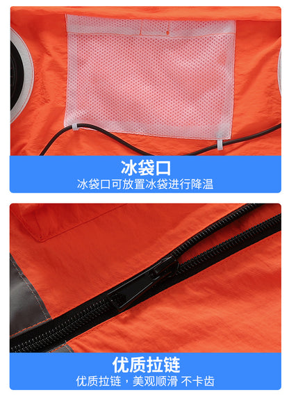 New Summer Fan Clothes Construction Site Cooling Air-Conditioning Clothes Outdoor Reflective Strip Air-Conditioning Clothes Men's Style with Fan