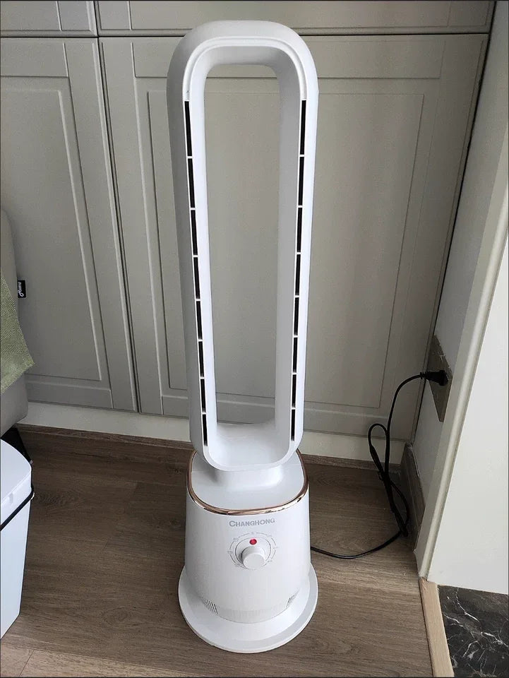 Bladeless Tower Fan with Remote Control 120° Oscillating Air Purifier for Baby Room/Dorm Quiet Floor Fan with Sterilization