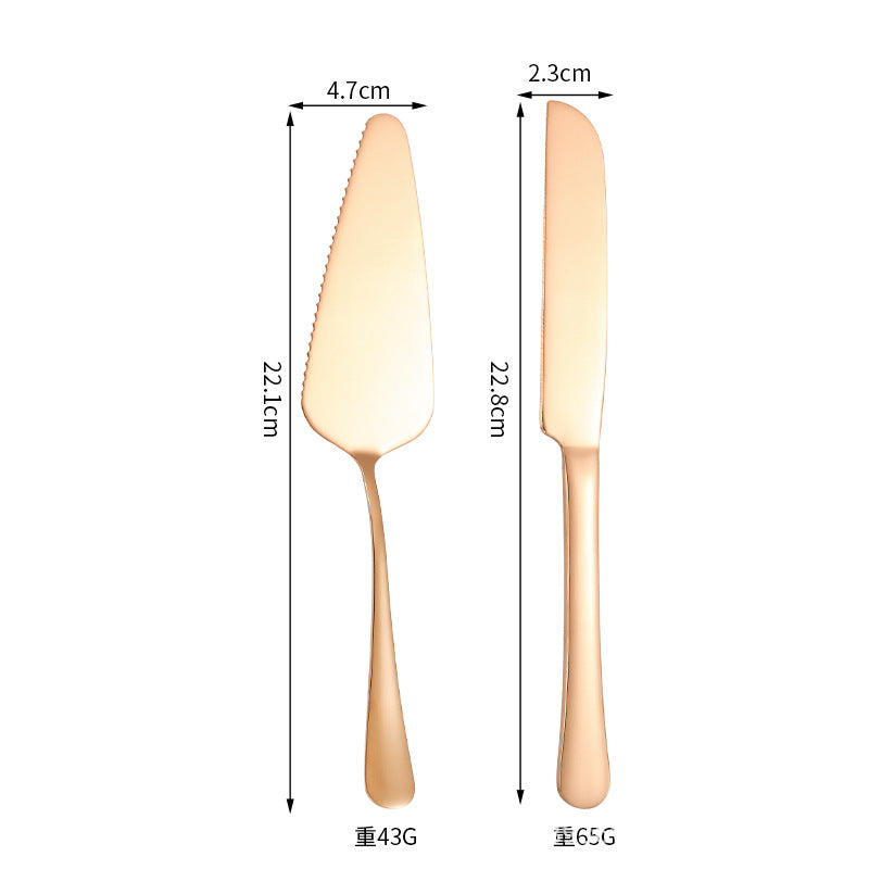 Cross-border Stainless Steel Cake Knife Shovel suit Kitchen Pizza Cutter Creative Baking Household Cream Shovel Knife Gift Box