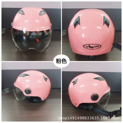 Diwolf wholesale 3C certification men's and women's battery car summer riding sunscreen four seasons with half helmet electric car helmet