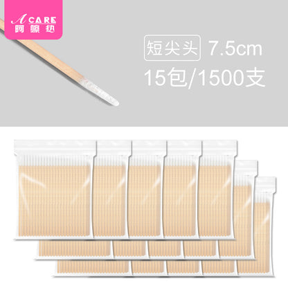 Free Shipping/Cotton Swabs/Tattoo Embroidery A1P20 - Pointed Single/Double-Ended Cotton Sticks for Makeup Removal, Wooden Sticks for Teeth