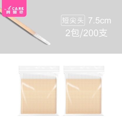 Free Shipping/Cotton Swabs/Tattoo Embroidery A1P20 - Pointed Single/Double-Ended Cotton Sticks for Makeup Removal, Wooden Sticks for Teeth