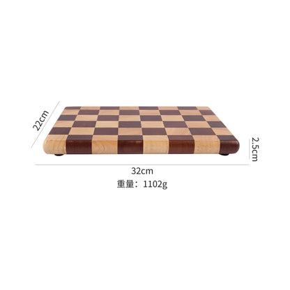 Wholesale antibacterial mildew-proof anti-skid rubber wood solid wood splicing checkerboard cutting board solid wood chopping board cutting board