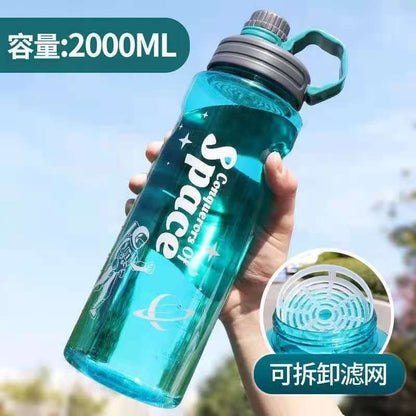 Super Large Capacity Space Cup Men's and Women's Sports Fitness Kettle Water Cup Anti-fall Explosion-proof Space Cup High Temperature Resistant Large Water Cup