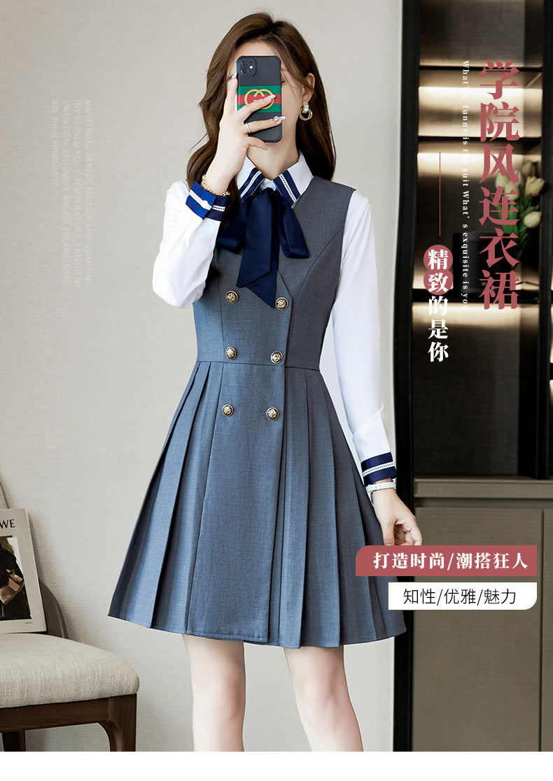 Kindergarten teacher garden clothes interview clothing dress suit group kindergarten teacher fashion temperament early education overalls women