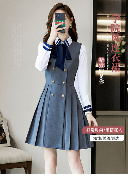 Kindergarten teacher garden clothes interview clothing dress suit group kindergarten teacher fashion temperament early education overalls women