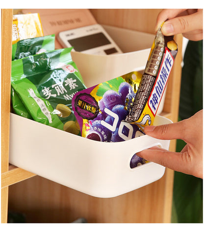 X5039 Desktop Storage Basket Cosmetics Storage Box Kitchen Drawer Miscellaneous Plastic Box Rectangular Organizer Box