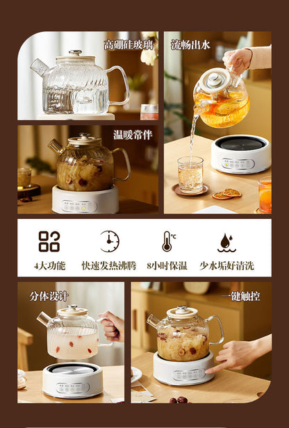 Health Pot Multi-functional Home Office Full Glass Flower Tea Pot Large Capacity Kettle Boiling Tea Pot Gift Box Gift