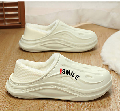 Cotton Slippers for Home, High-End, Daily Wear, 2025 New Style Fleece-Lined Warm Cotton Shoes for Men, Cotton Tow