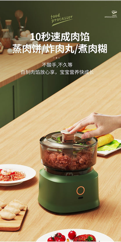 Electric Garlic Beater Stuffing Mashed Meat Garlic Mashed Garlic Household Supplementary Food Garlic Beater Multifunctional Cooking Machine Kitchen Tools