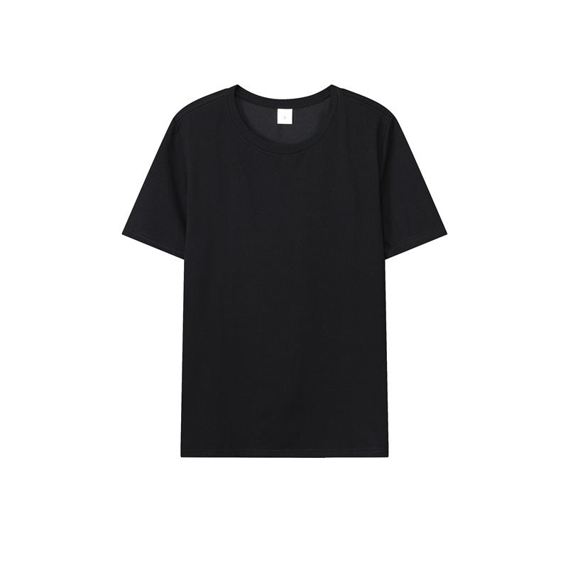 Loose-Fitting | 50-Count Double Yarn T-Shirt Ice Silk Cotton Round Neck Short-Sleeve T-Shirt Moisture-Wicking Business Casual Half-Sleeve for Men