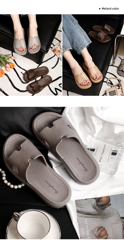 Ins Style Women's 2025 New Popular Slippers Home Internet Celebrity Ladies Sandals Home Indoor Non-Slip Slippers