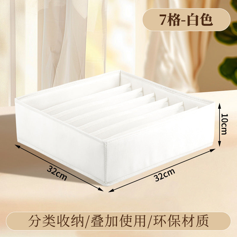 Underwear Compartmentalized Storage Box Four-Piece Set, Sock Storage Box, Fabric Home Storage, Bra Organizer, Multi-Compartment Classification Storage Box