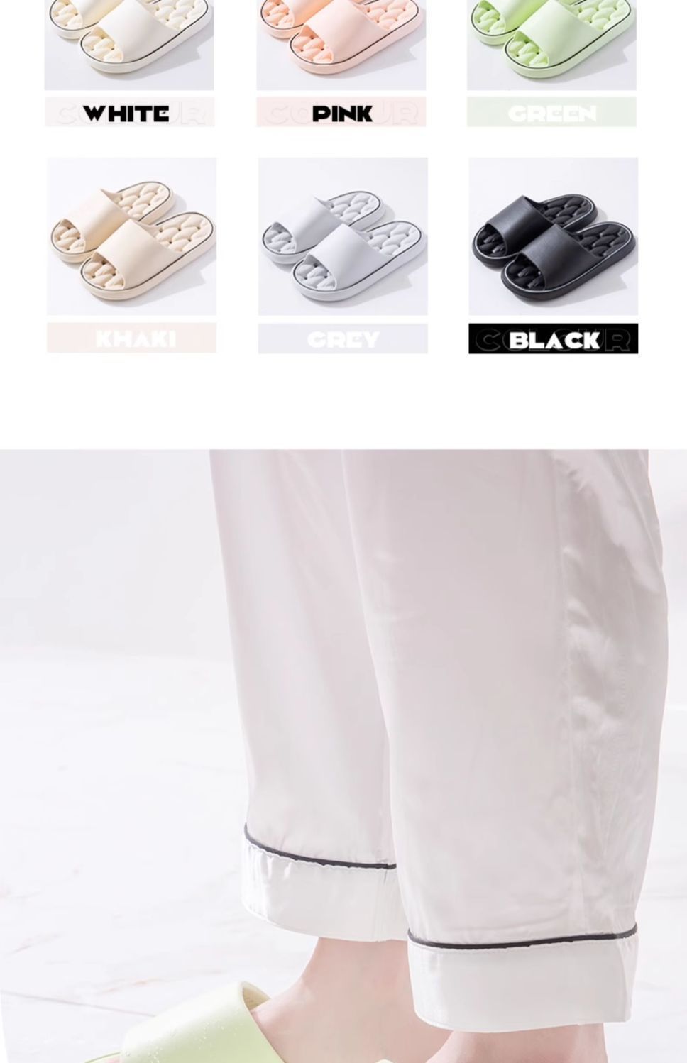 Slippers for Women, Summer Couples, Indoor Home Bathroom Bathing, Leaking, Non-Slip, Thick-Soled, Shit-Stepping Household Sandals, Slippers for Men