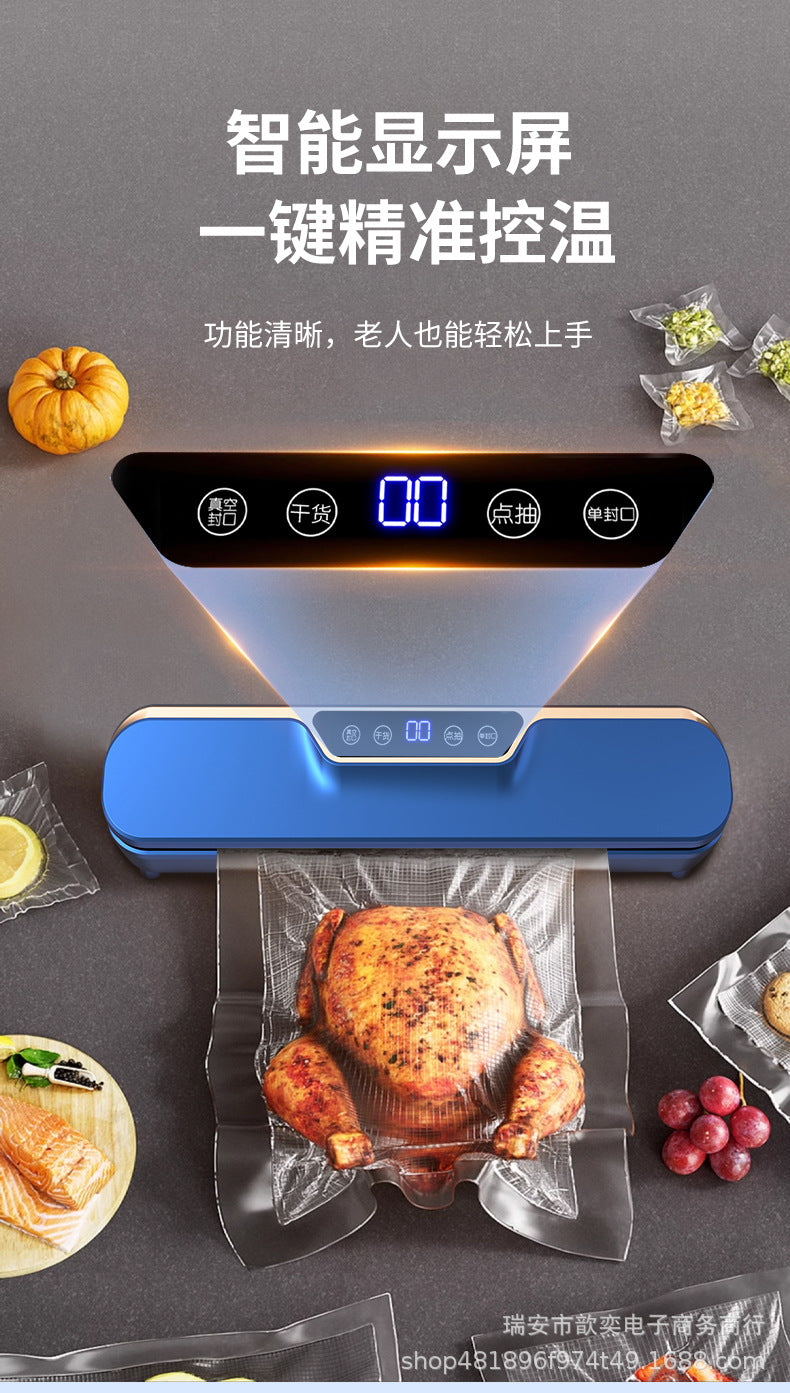 Automatic Vacuum sealing machine food packaging machine small fresh-keeping sealing machine household plastic sealing machine vacuum group purchase