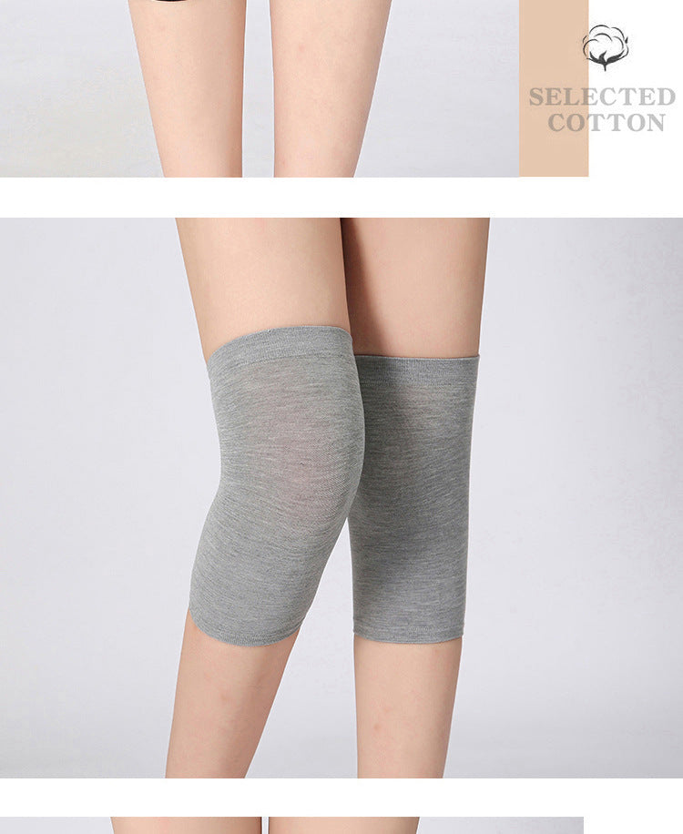 Men's and Women's Air-conditioned Room Warm Knee Cover Joint Sports Leg Cover Thin Pure Cotton Breathable Knee Pad