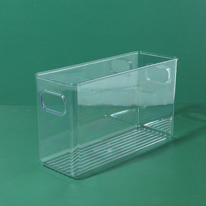 Desktop Storage Box Drawer Built-in Partition Transparent Acrylic Narrow Long Rectangular Cosmetic Workstation Kitchen