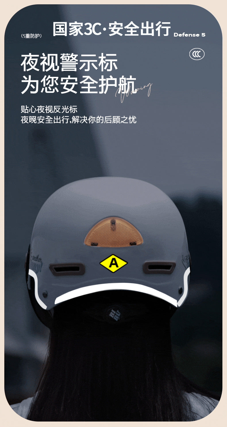 New National Standard 3C certified electric car helmet men and women Four Seasons universal sun protection electric car helmet lightweight half helmet