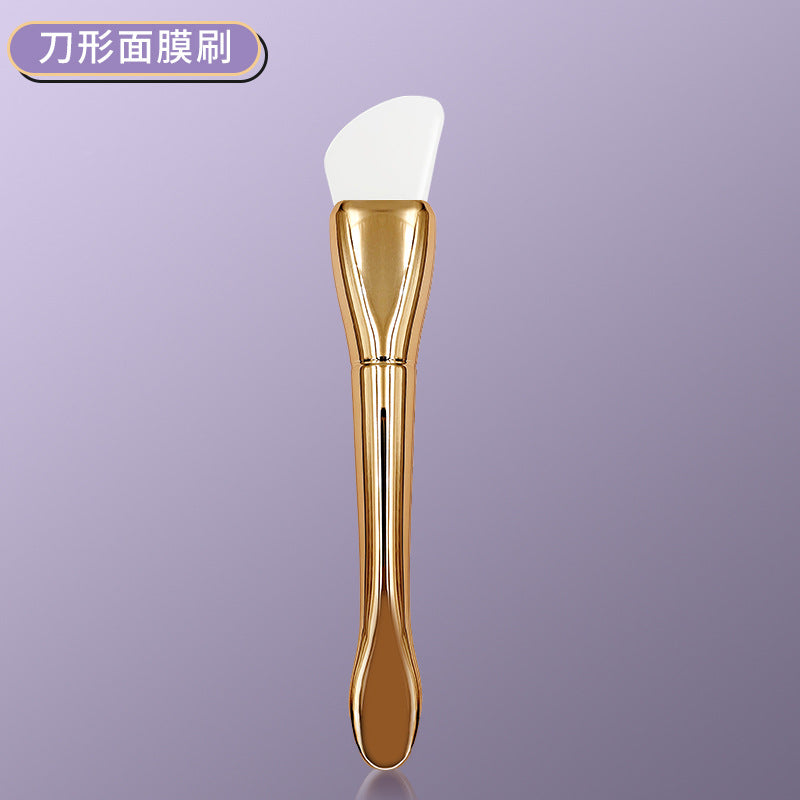 New Silver Rod silicone mask brush multifunctional beauty makeup brush ultra-thin flat head coating foundation brush mud film brush
