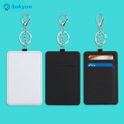 Heat Transfer Sublimation Traffic Card Holder Work Id Card Holder with Printable Designs, Keychain, White Disney Card Holder