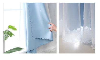 Source manufacturers non-perforated installation curtains hook and loop curtains cross-border foreign trade shading curtains self-adhesive finished products wholesale