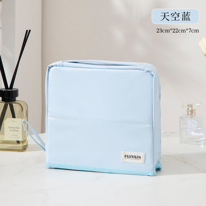 Stand-Up Cosmetic Bag, Large-Capacity Pencil Case, Women's Bag, Travel Storage Bag, Waterproof and Wear-Resistant, Can Be Hung on Luggage Bags