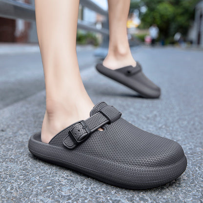 2025 Men's Closed-Toe Sandals Large Size Outdoor Non-Slip Thick-Soled Clogs Women's Half-Slip Couple's Same Style