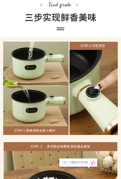 Electric Wok Hot Pot Noodles Mini Electric Cooking Pot Non-stick Multi-functional Electric Pot Student Dormitory Small Electric Pot for Home