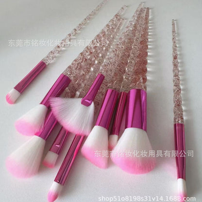 10 Pcs Threaded Makeup Brush Unicorn Makeup Brush suit Multifunctional Full Set Beauty Brush Makeup Tools