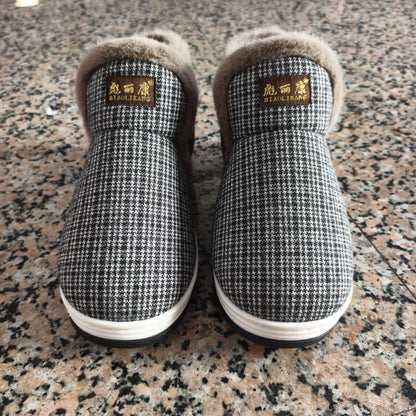 All-Inclusive Handmade Cotton Slippers for Women, Autumn and Winter Home Indoor Warm Dad Old Cotton Shoes Wholesale for Middle-Aged and Elderly Men