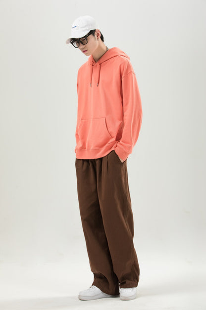Hooded Sweater | Non-Deformable Pure Cotton Sweater Xinjiang Cotton Shoulder Pullover Autumn and Winter Solid Color ins Street Tide Hoodie