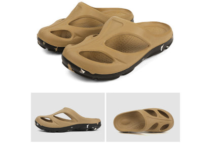 Cross-Border Outdoor Thick-Soled Sandals, Hollow Eva Shaped Water Sandals, Non-Slip Clogs, Men's and Women's Beach Sandals, Slippers