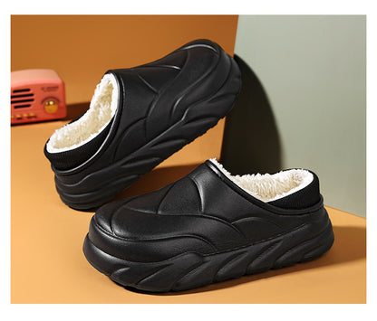 Waterproof Winter Men's Slippers 2025 New Winter Home Warm Thick-Soled Couple Casual Cotton Shoes for Women