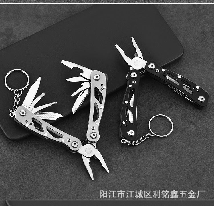 Stainless steel multi-function tool pliers mini folding portable outdoor travel tool pliers combination knife multi-purpose