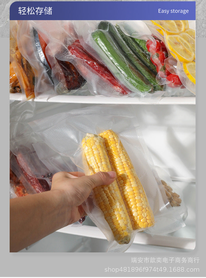 Vacuum Sealing Machine Food Preservation Machine Kitchen Plastic Household Vacuum Packaging Machine Wet and Dry Knife Cutting Sealing Machine