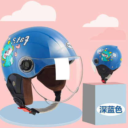 New National Standard 3c certified children's helmet boy baby girl electric car Children's helmet Four Seasons Universal half helmet