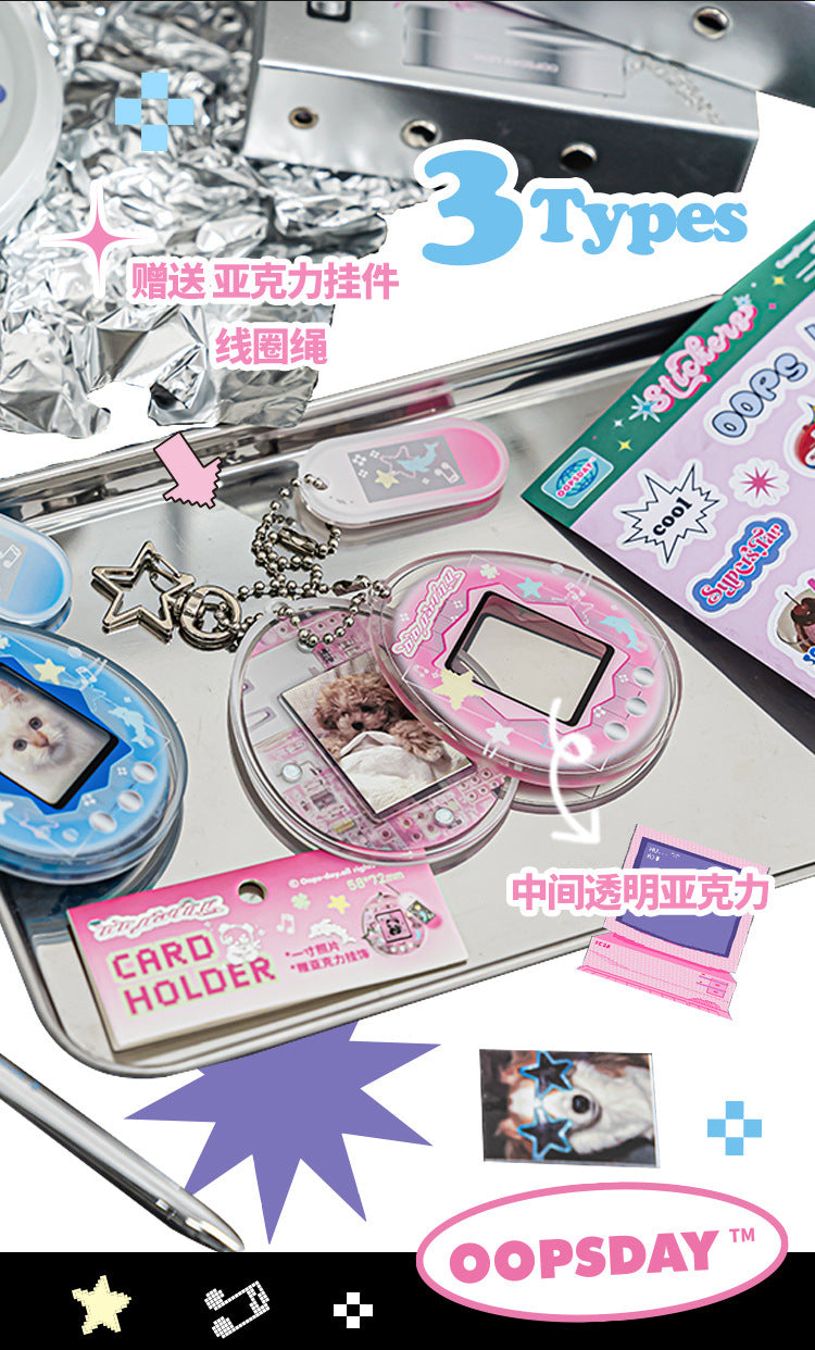 OOPSDAY Rest Day Tamagotchi Inch Photo Card Set American Vintage Hanging Star Chaser Mini Card Set