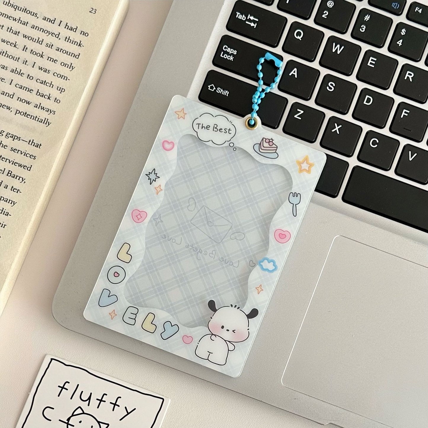 Original Cute puppy magnetic three-inch acrylic card holder brick desktop protective card Film card holder