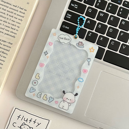 Original Cute puppy magnetic three-inch acrylic card holder brick desktop protective card Film card holder