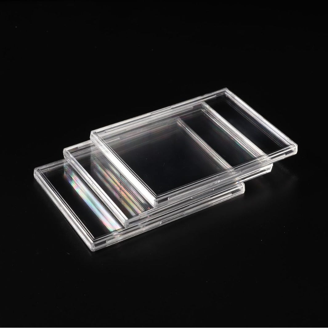 35Pt Shell Card Holder Acrylic Strong Magnetic Card Holder Stand Small Card Protective Cover Album Storage Id Card Meal Card
