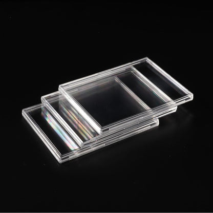 35Pt Shell Card Holder Acrylic Strong Magnetic Card Holder Stand Small Card Protective Cover Album Storage Id Card Meal Card