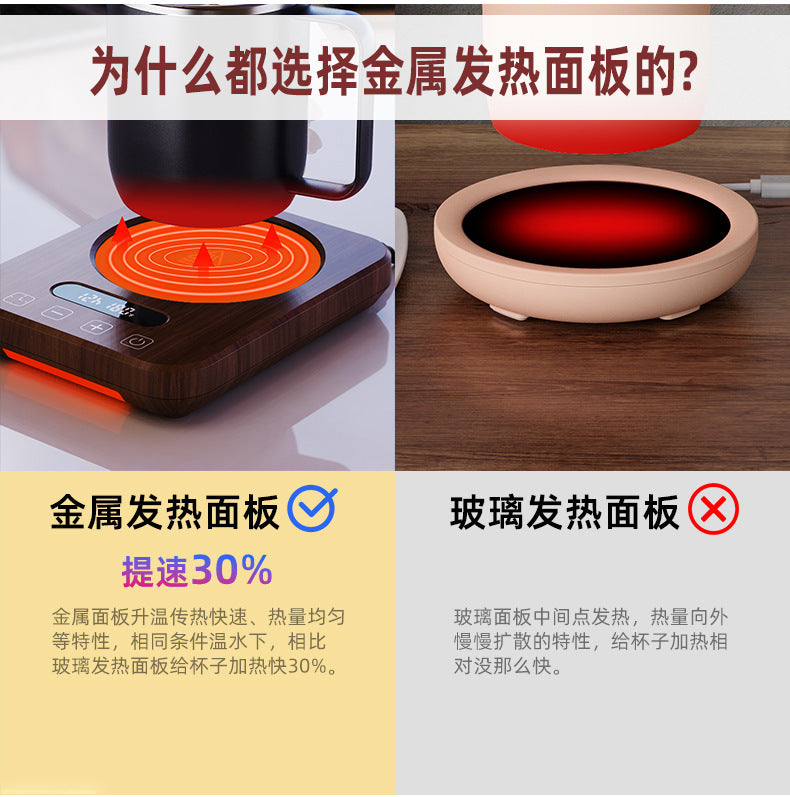 New 80-Degree Constant Temperature Coaster with Adjustable Temperature and Timed Insulation for Coffee Cups, Hot Milk Heating Coaster Base, Cup Warmer
