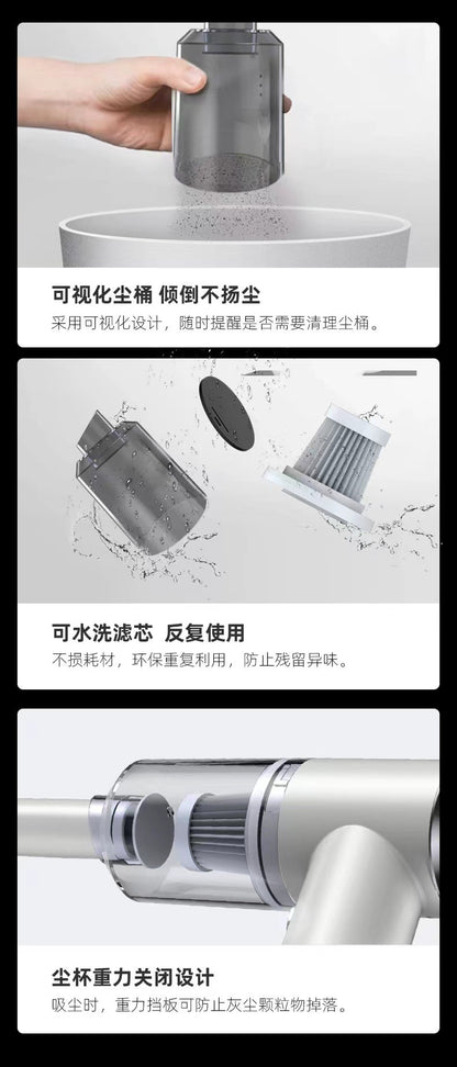 Car Vacuum Cleaner with Super Strong Suction, High Power, Wireless Charging, Smart, Portable, Desktop, Handheld, Small, Powerful Vacuum Cleaner