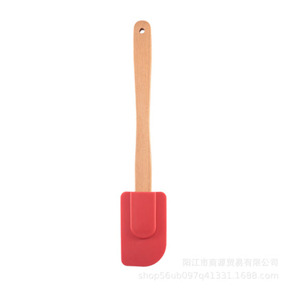 Silicone Large Scraper Special Wooden Handle Baking Silicone Kitchen Tool Cake Homemade Handmade Dessert