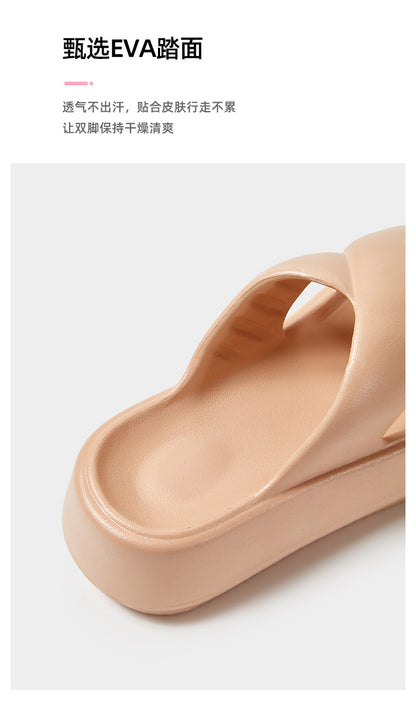 Thick-Soled Sandals for Women's Outer Wear, Fashionable 2024 Summer New Style, Two-Wear Beach Sandals with Holes in the Shoes