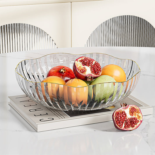 Transparent Fruit Plate, Household Plate, Living Room Display Plate, Transparent Fruit Plate, Ktv Candy and Snack Display Plate, Festive Plate by PDG ibma
