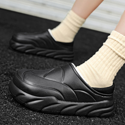 Waterproof Winter Men's Slippers 2025 New Winter Home Warm Thick-Soled Couple Casual Cotton Shoes for Women