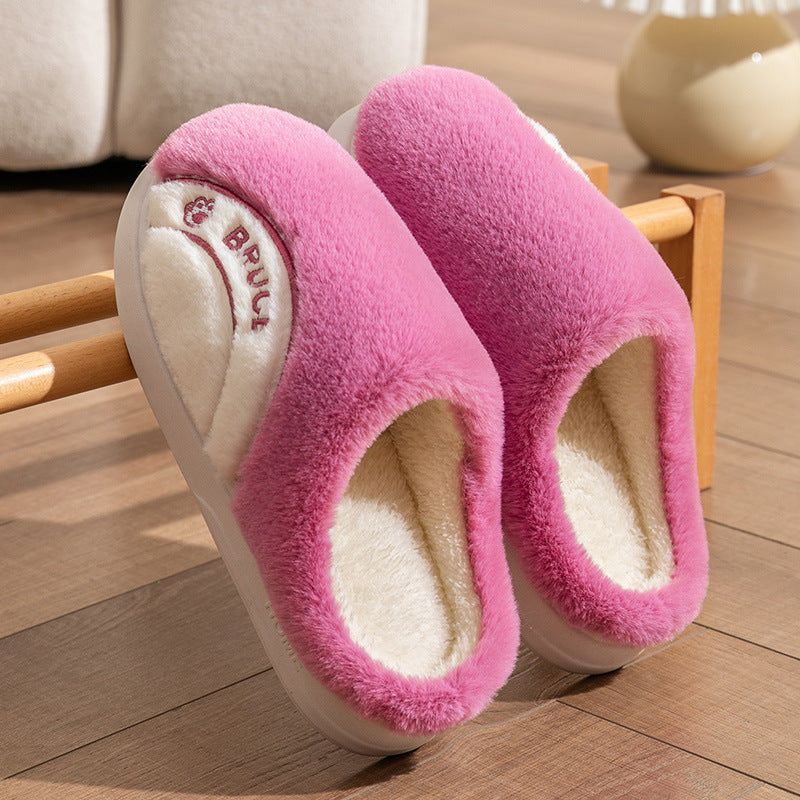 Cixi Cotton Slippers for Women, Spring, Autumn and Winter Home Use, Indoor Non-Slip Couple Home Warm Winter Plush Men's Slippers